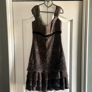 NWT Elie Tahari Brown Lace  Dress